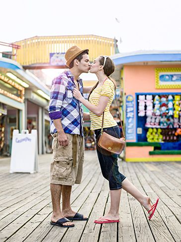 Francesca and Marcelino on Boardwalk Kissing
