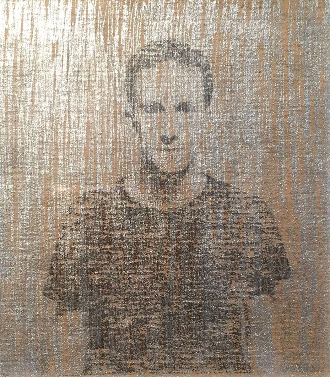 3 x 3 ¼ inches Self Portrait - Remnant