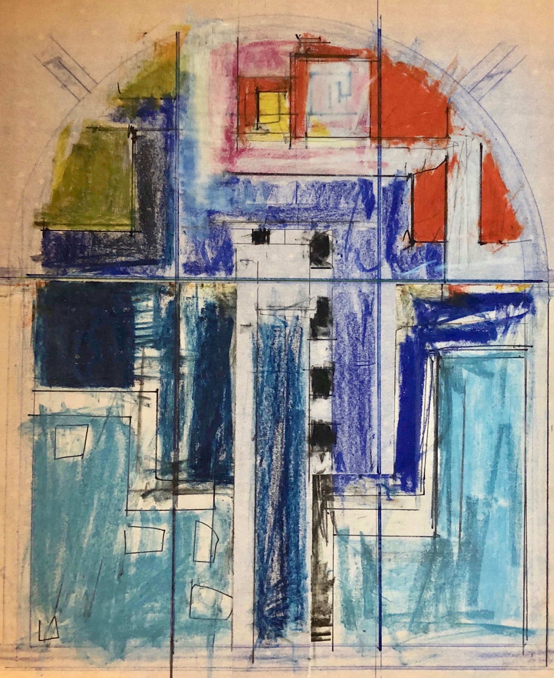 Study for STAINED GLASS WINDOW  1986 Portland ME 