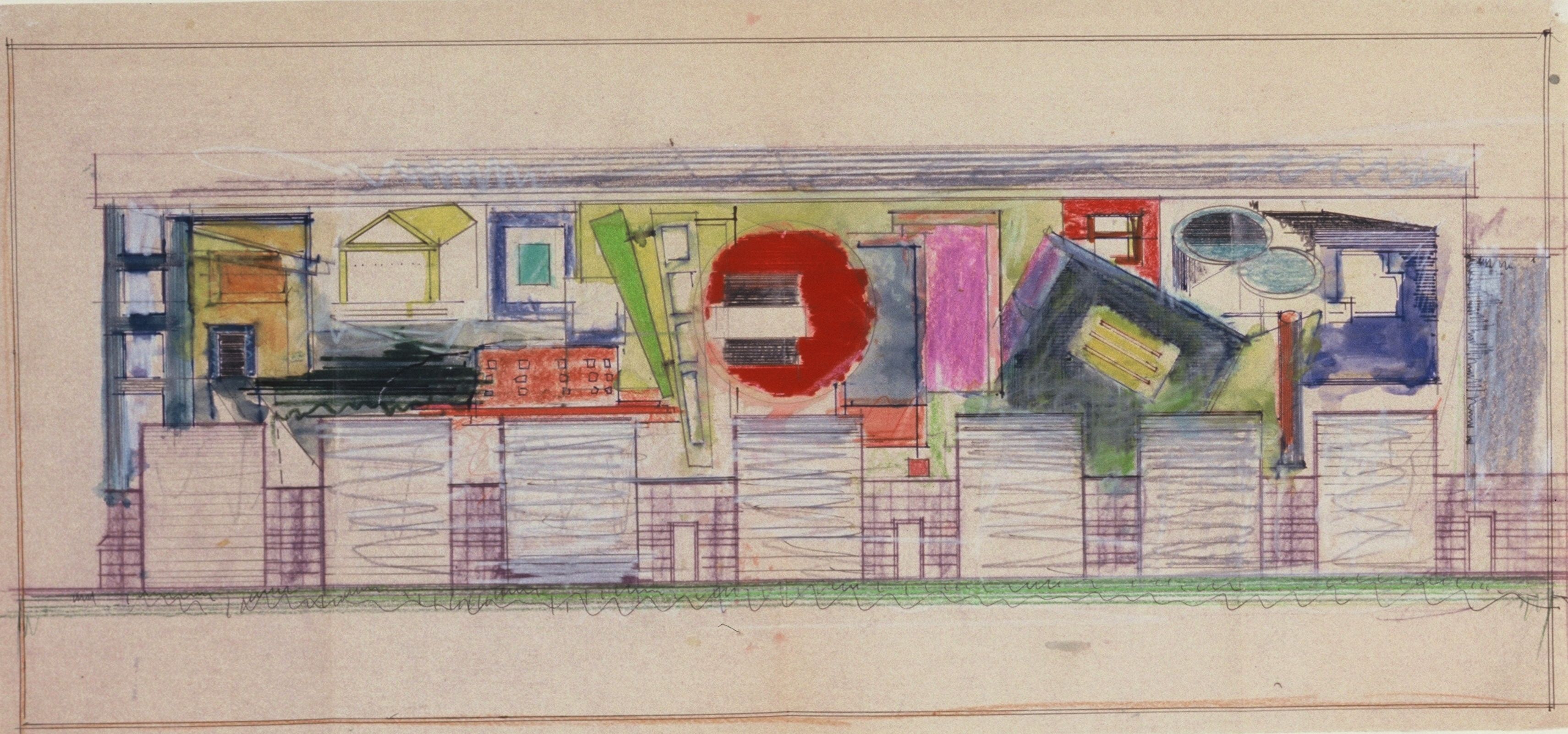 Study for Sewage Plant Mural  1987 