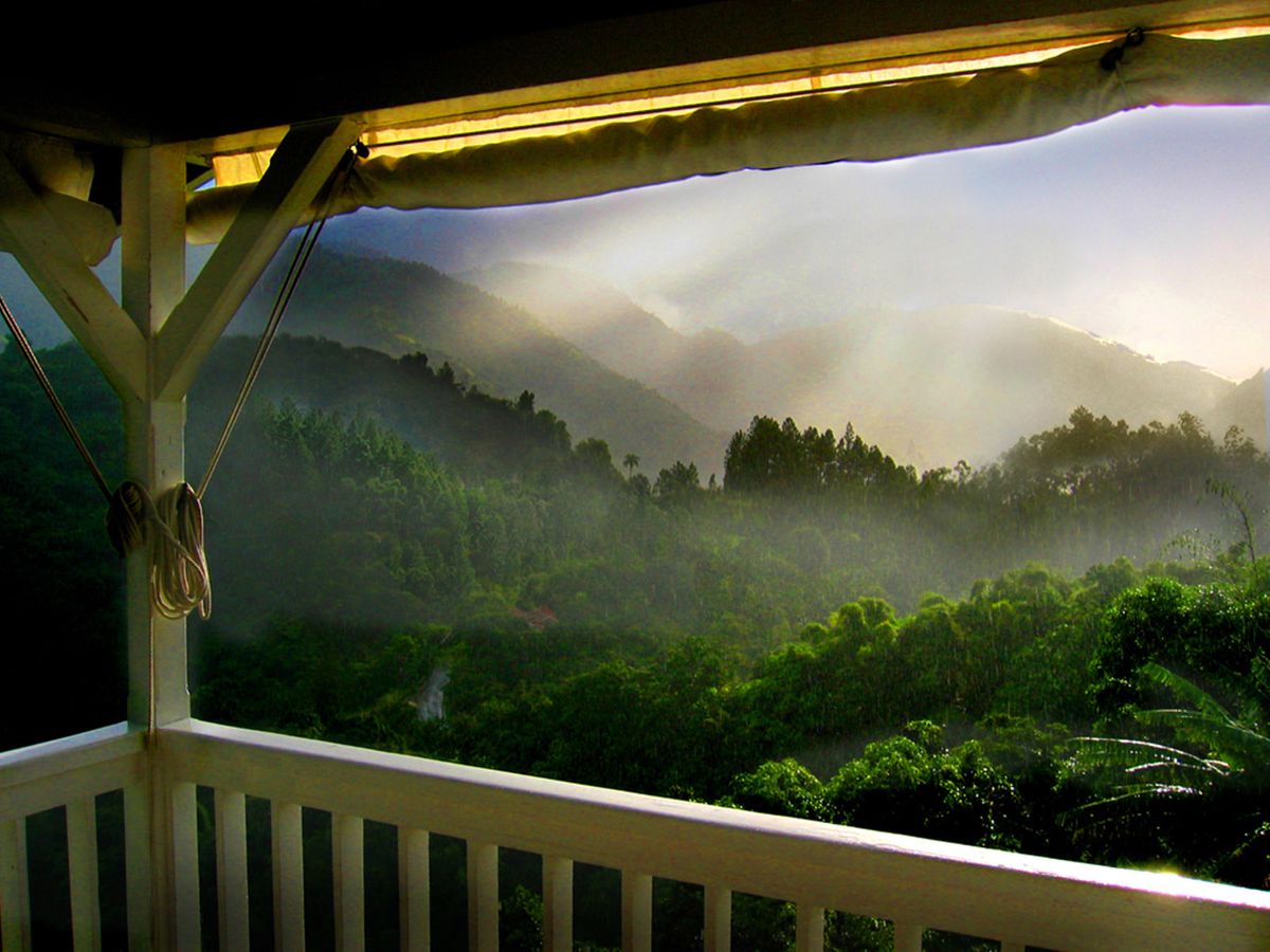 Sunshower on the Verandah