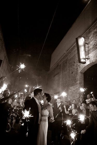 wedding sparklers san francisco at Bix