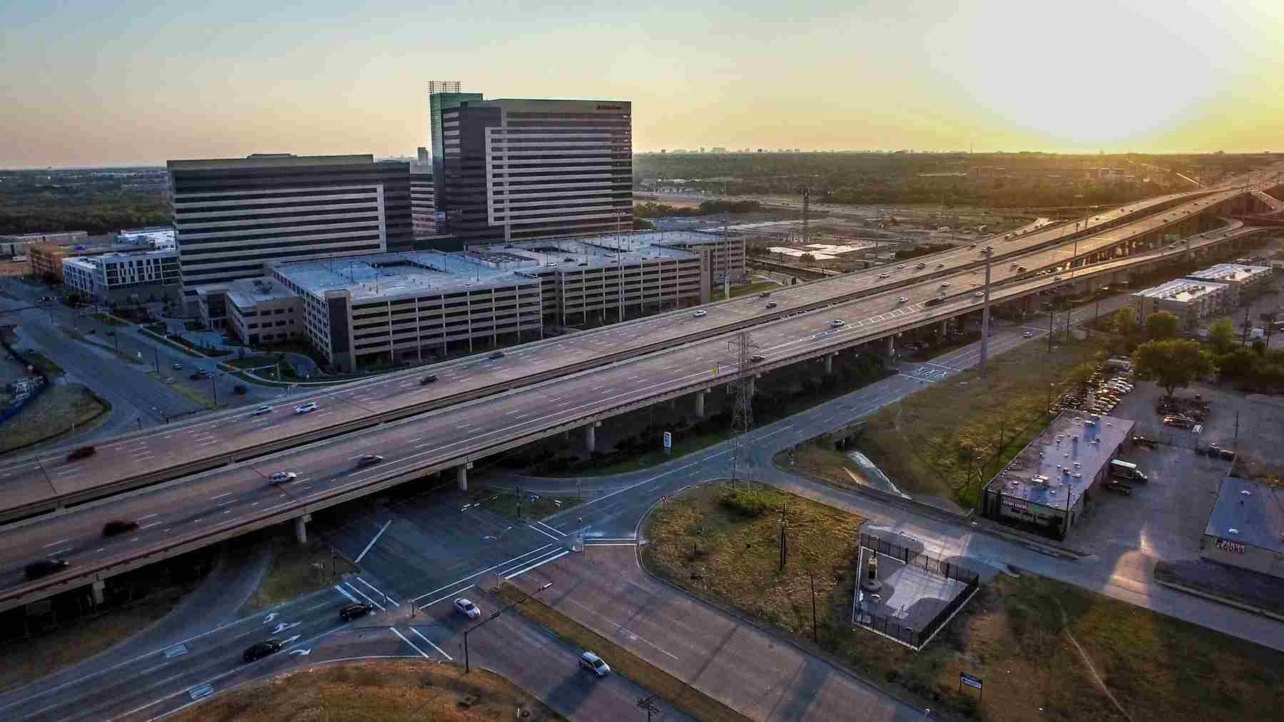 Sunset drone real estate photography 