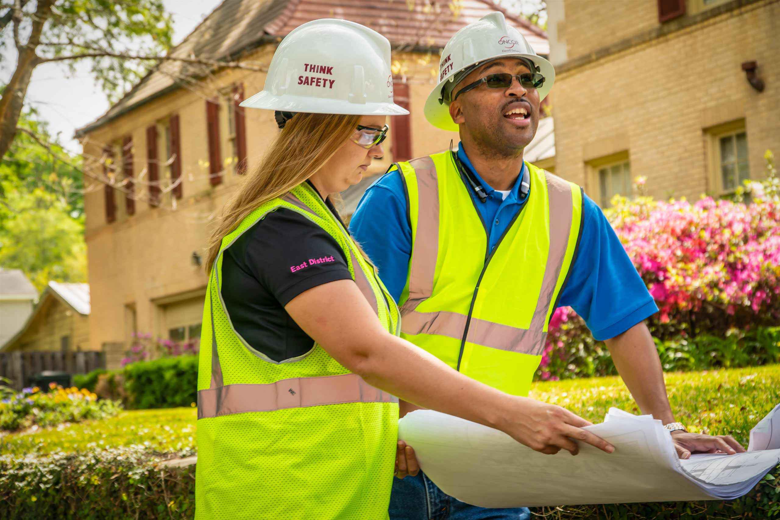 Corporate lifestyle photo of Oncor Electric employees, highlighting professional dedication and workplace dynamics. Corporate and Lifestyle Photography for Oncor Electric