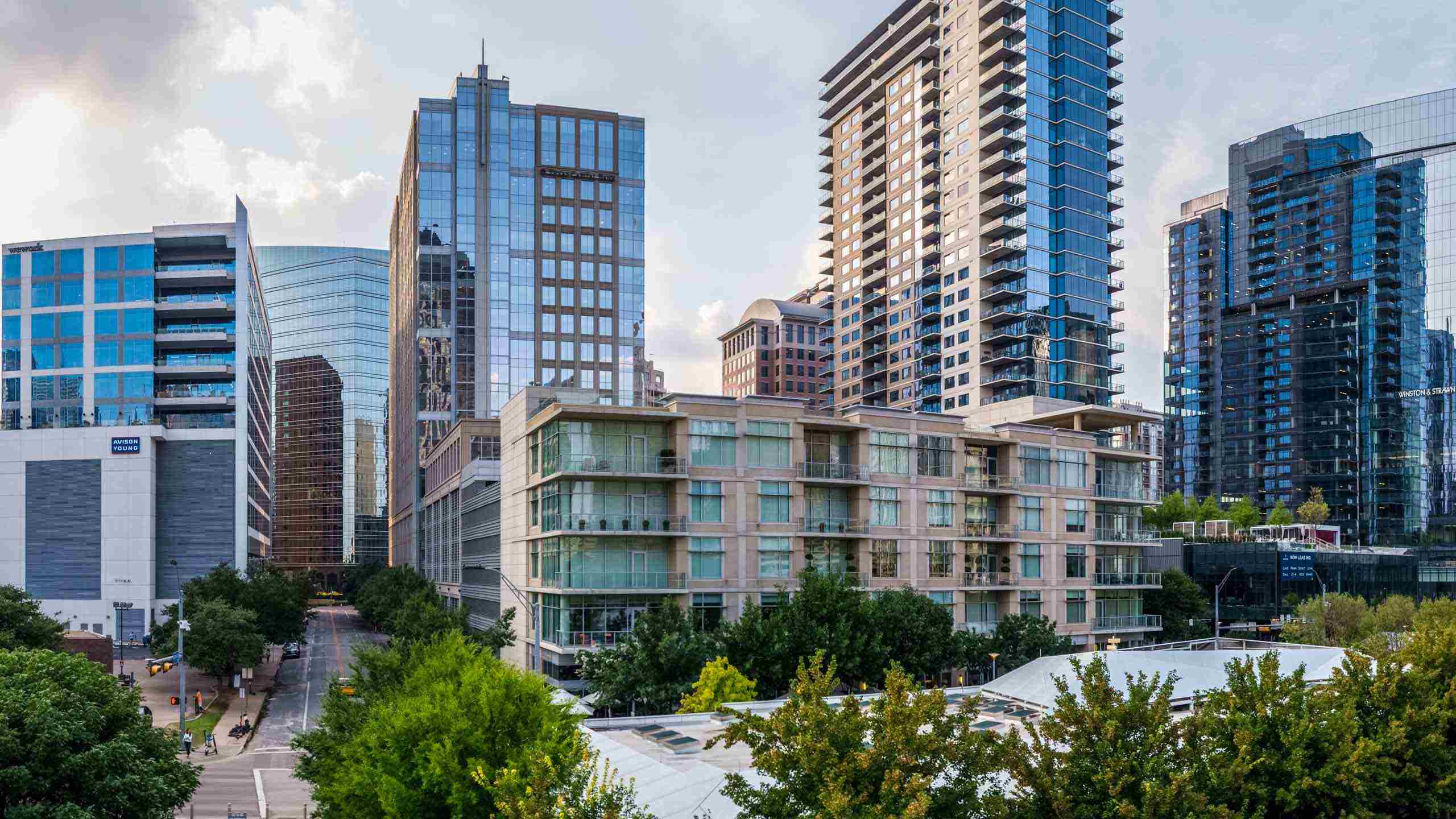 Aerial view of Dallas, photo shot with drone