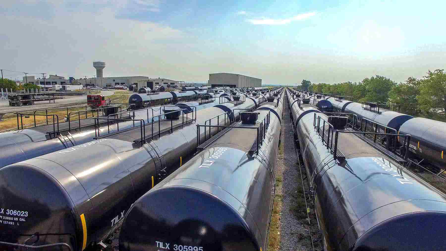 Industrial photo of a tank car manufacturing and maintenance facility in North Texas, emphasizing technical excellence and infrastructure. North Texas Tank Car Facility - Industrial Photography