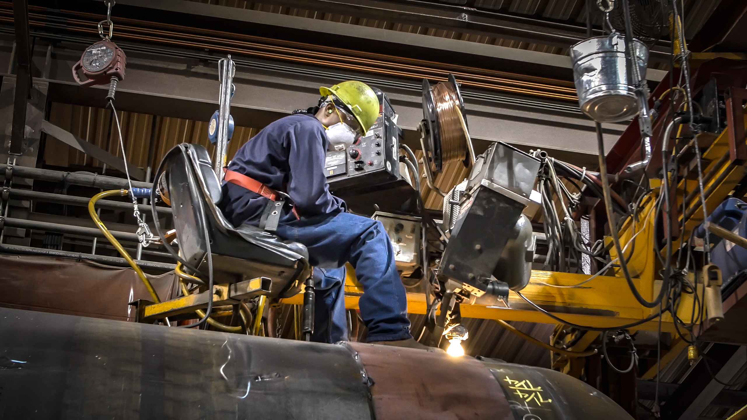 Automated Welding of Tank Car - Dallas Industrial Photography