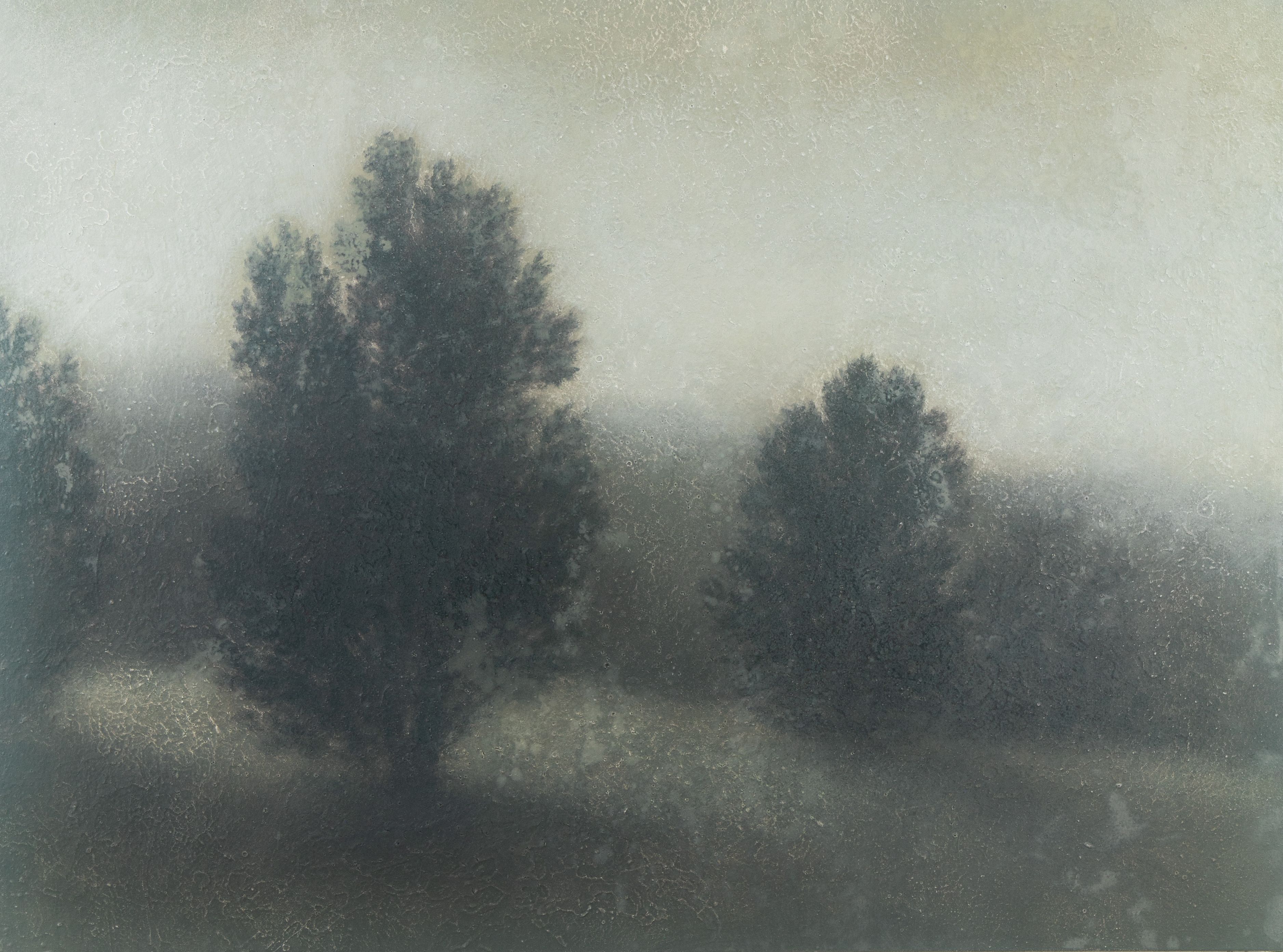Mixed Media on Canvas, 36"h x 48"w The Slope at Dunn Hill, 2026