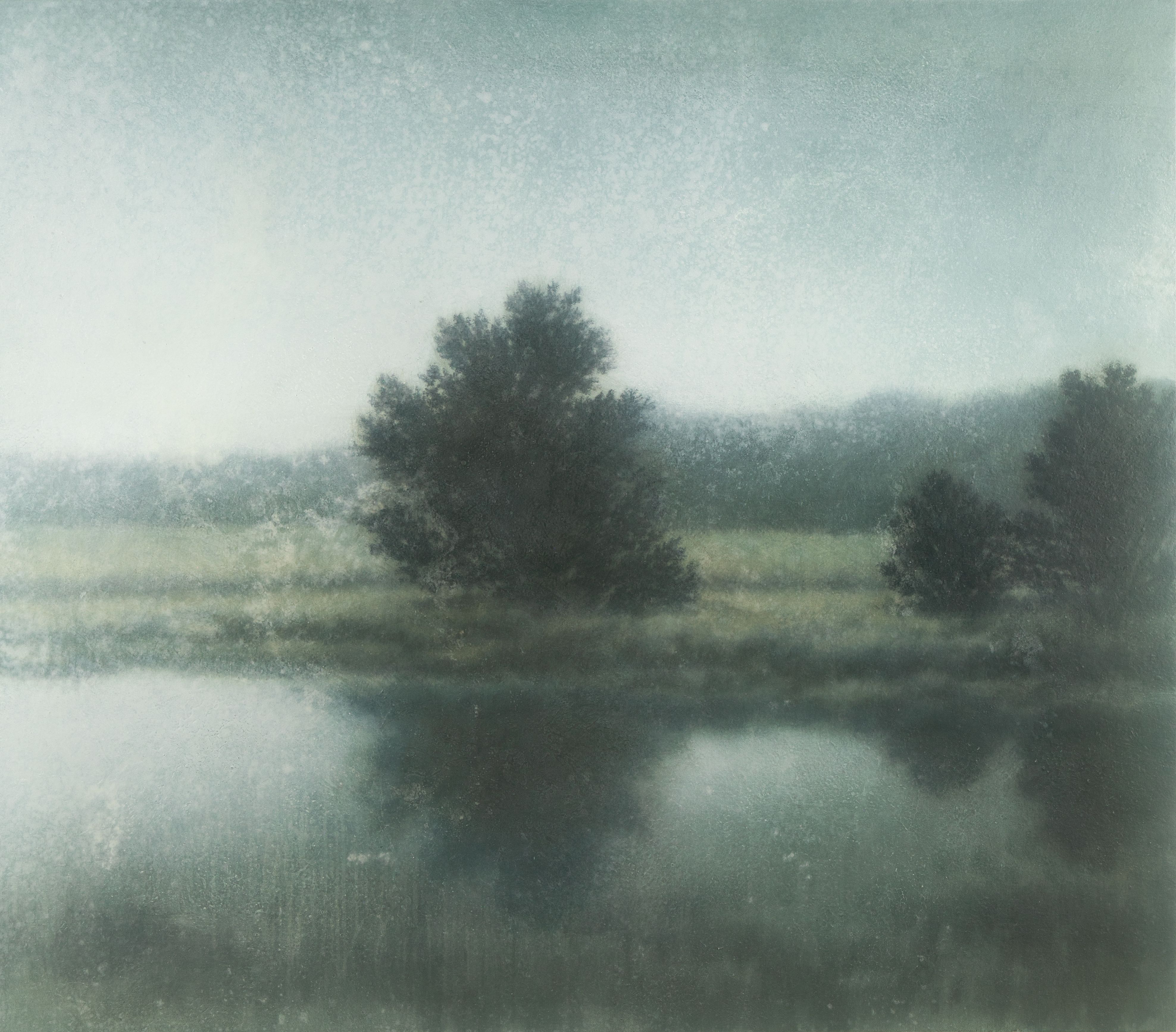 Mixed Media on Canvas, 56"h x 64"w Wax Myrtle on Ashe Island, 2026