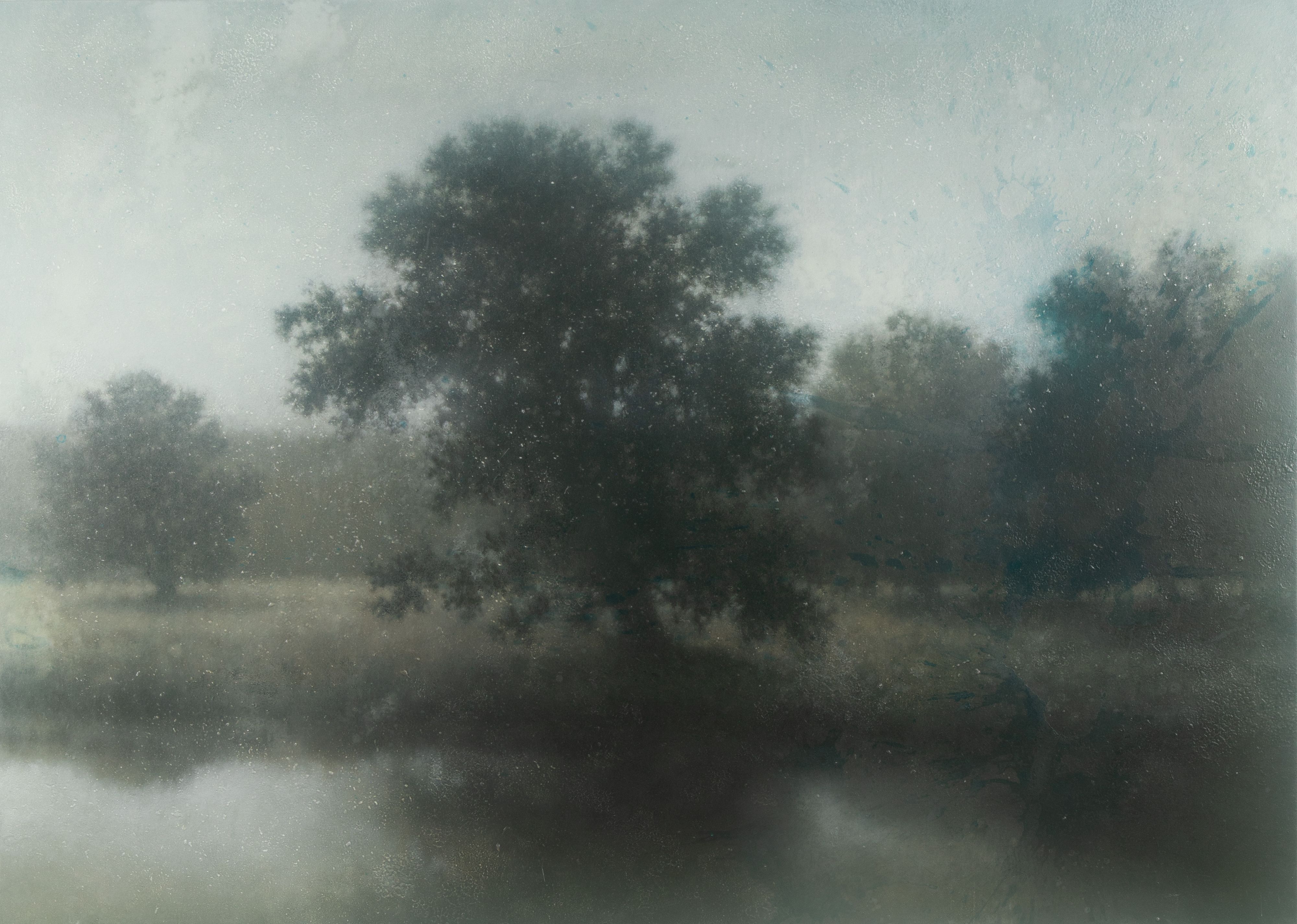 Mixed Media on Canvas, 60"h x 84"w Smiths Pasture at Warm Springs, 2016