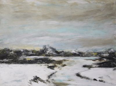 9x12 Cold wax/oils. Available. Contact the artist. Somewhere Cold