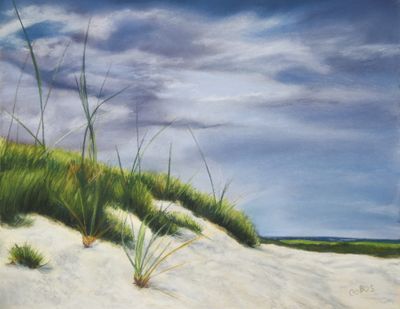 9x12 - SOLD. A Walk on the Dunes