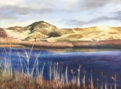 12 x 16 Pastel on board. Available . Contact the artist. Cats and Dunes