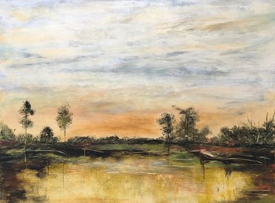 9x12 Cold wax /oils on board. Available. Contact the artist. Journey