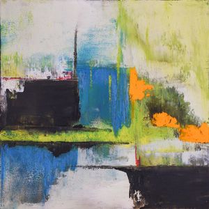 8x8 Cold wax & Oils. Sold. Giclee prints up to 16x16 available. Cliffhanger