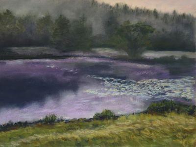 9x12 Pastel on paper. Available. Eagle Lake