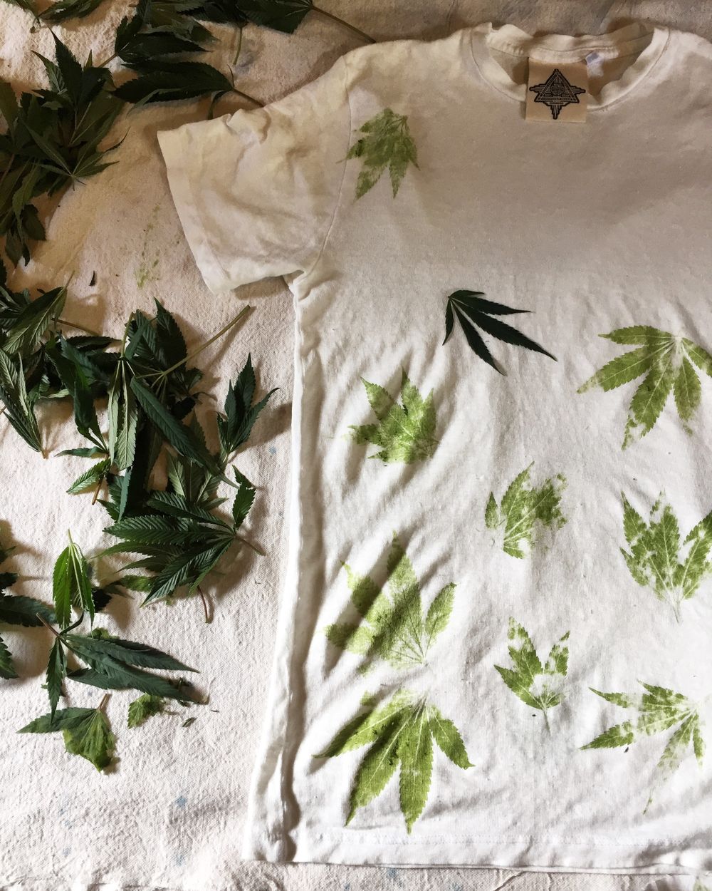 cannabis print on hemp