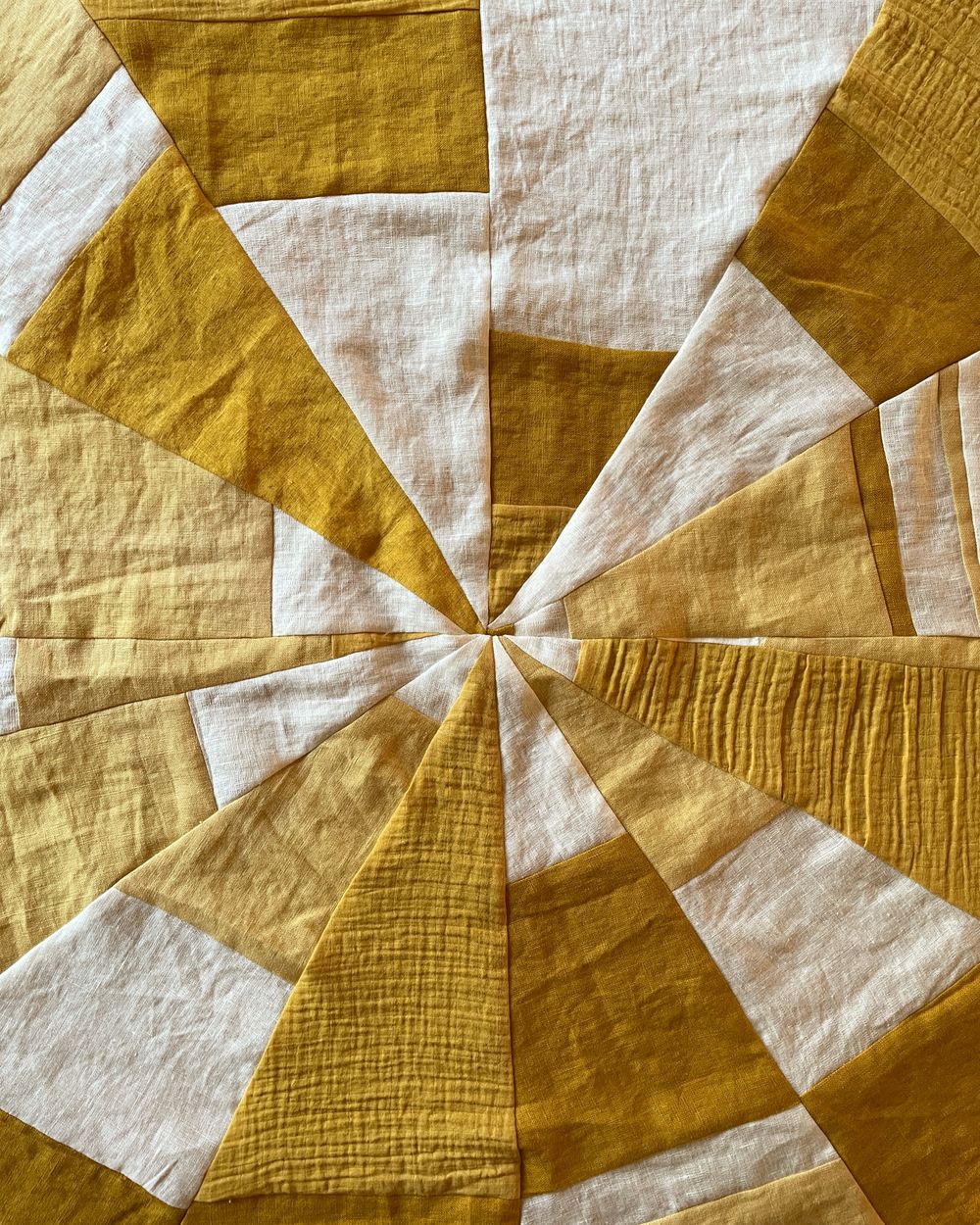 marigolds on natural fibers