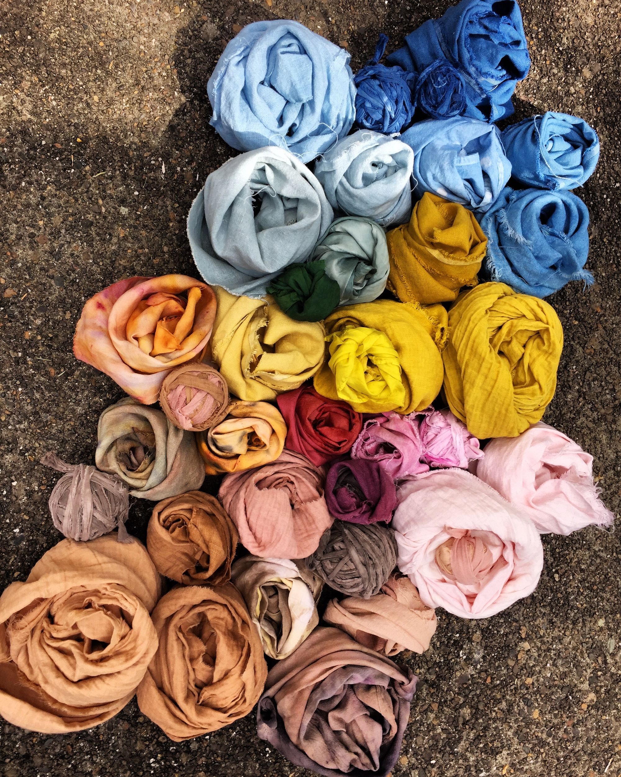 natural dye swatches
