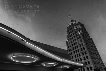 Lincoln Tower from Murphy Building B&W • Fort Wayne, Indiana