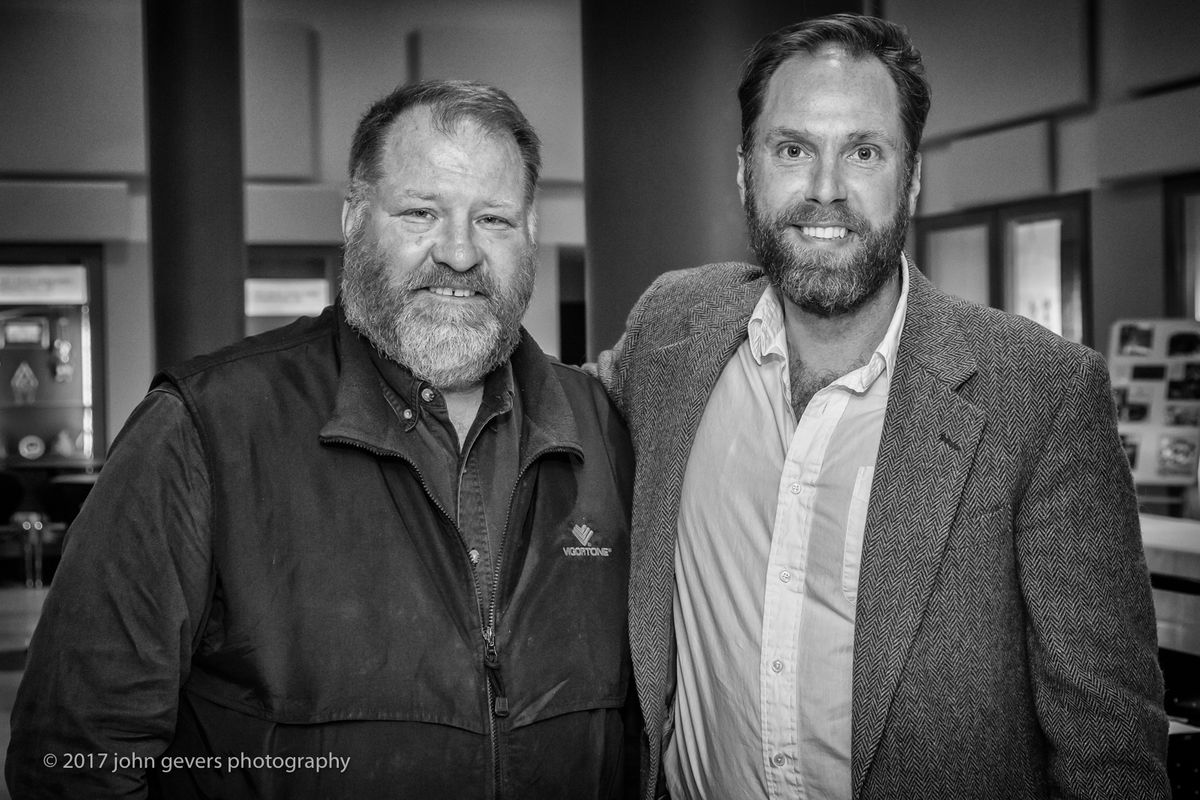 Sustainable farmers Dennis Wood of Wood Farms (chronicled here in Stewards of the Heartlands) and Forrest Pritchard. Forrest Pritchard-72-Edit.jpg