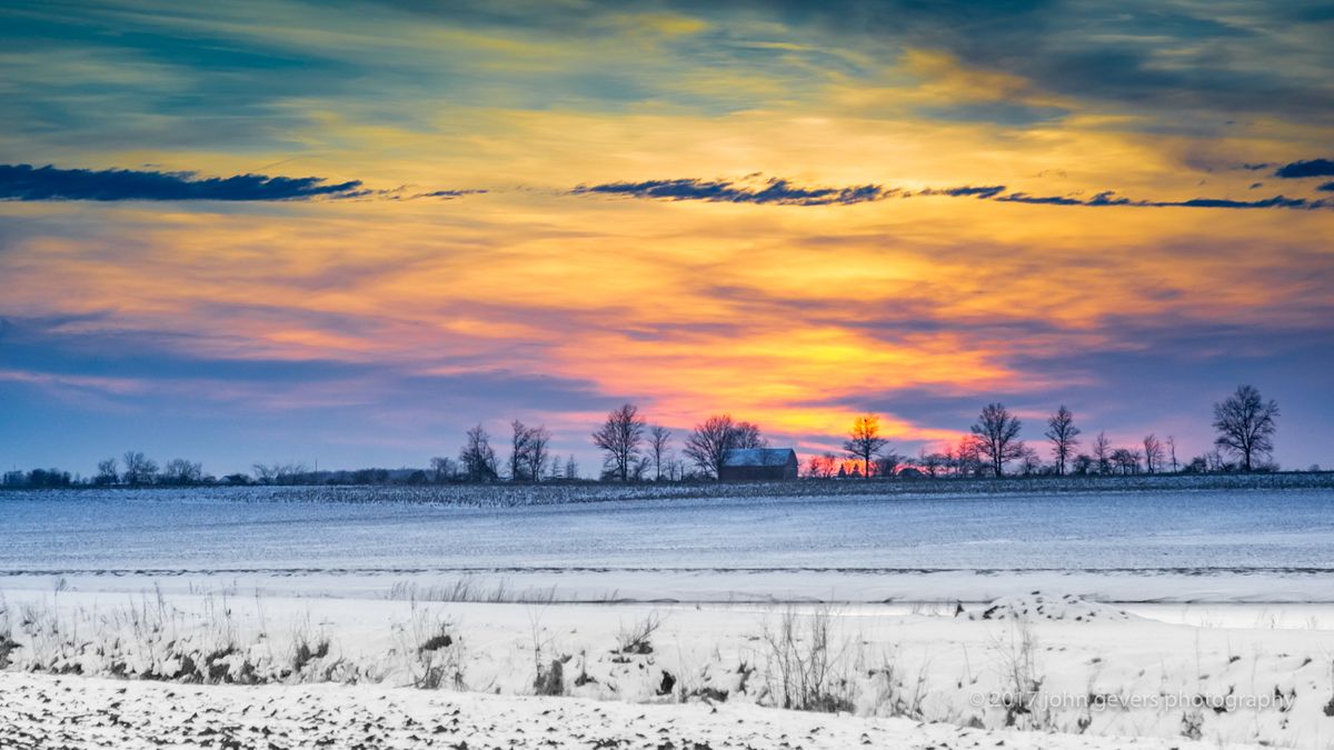 Winter Sunset 2 • Rural Indiana