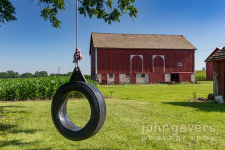 1860 Barn with Tire Swing • New Haven, Indiana