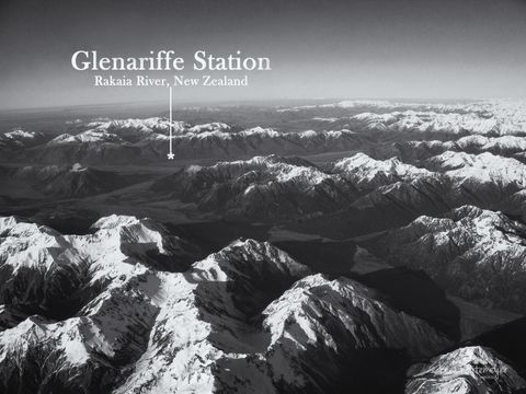 Glenariffe Station, Aerial View Over the Southern Alps