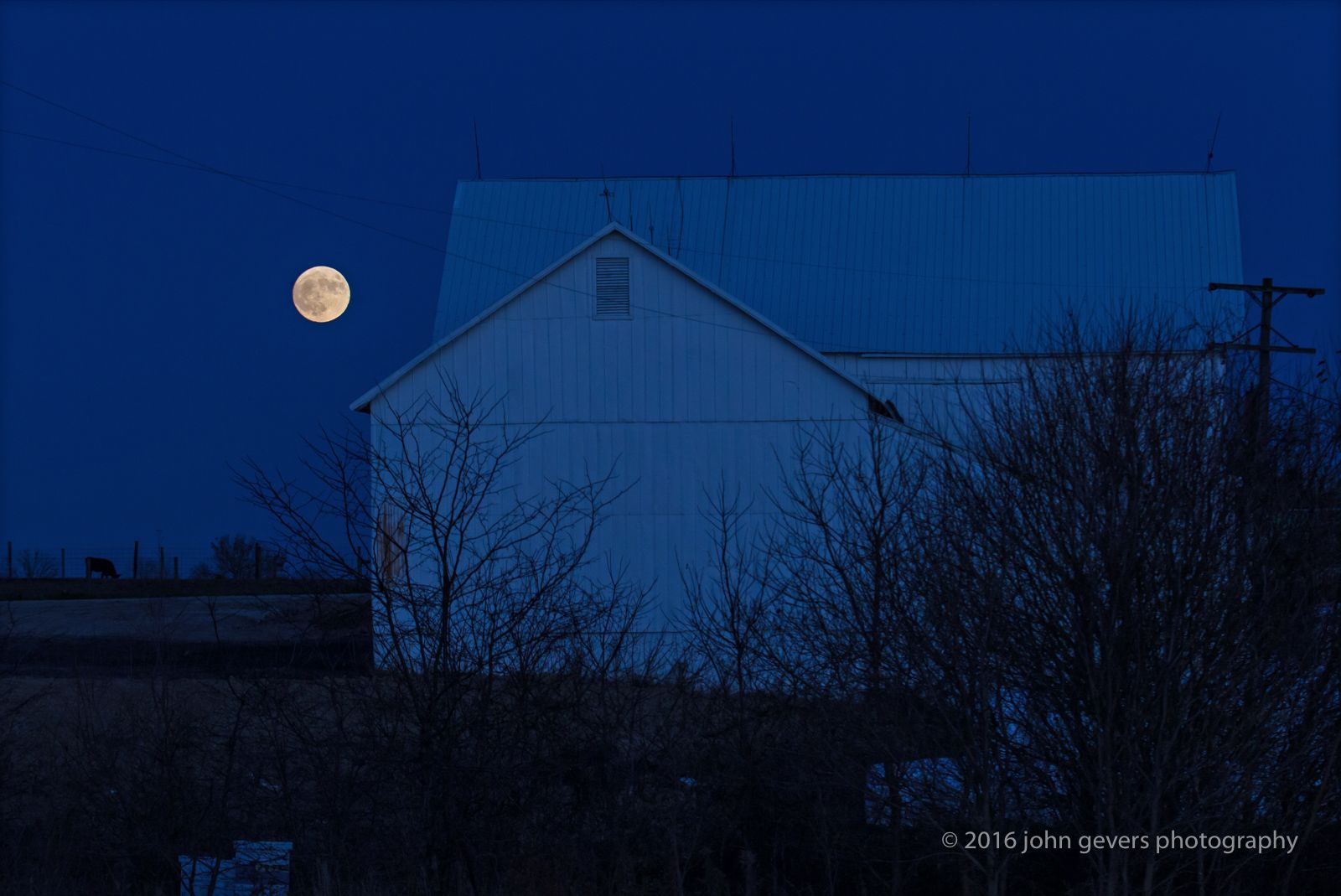 Supermoon Over Barn • Fort Wayne, Indiana