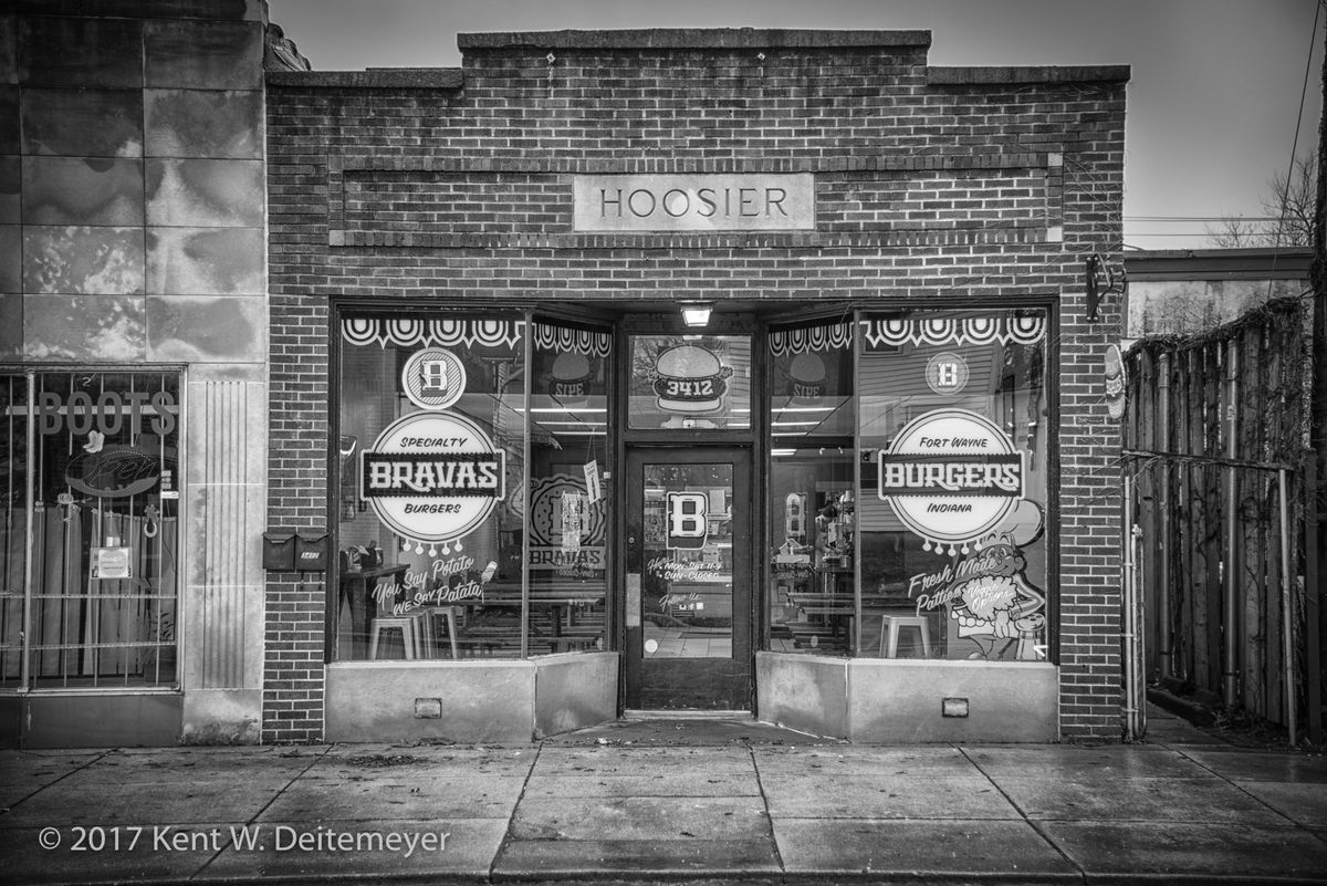 Bravas Burgers on Fairfield Avenue in Fort Wayne, Indiana