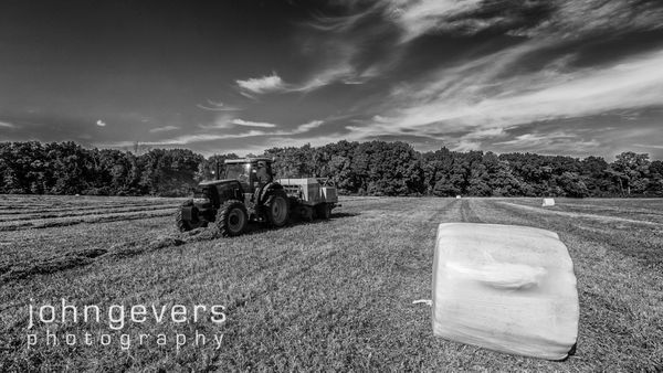 Hay baling on Wood Farms