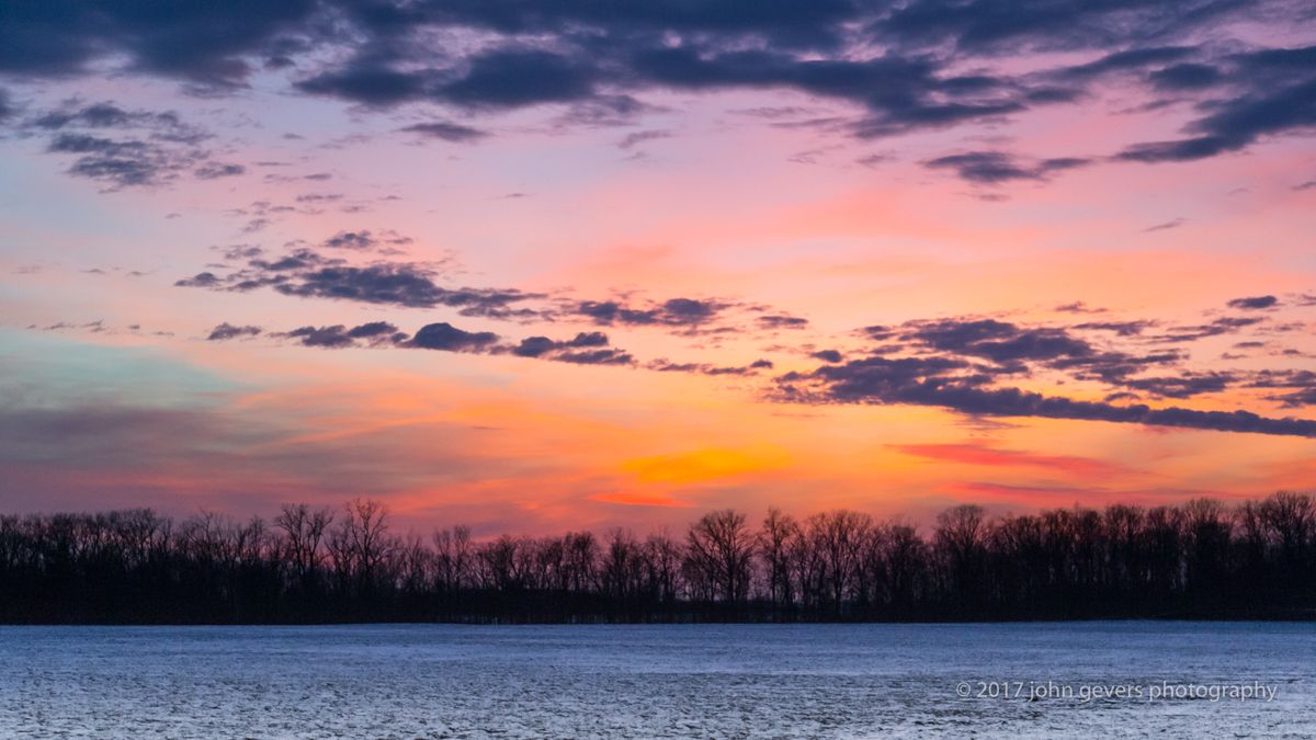 Winter sunset 1-122 • Rural Indiana