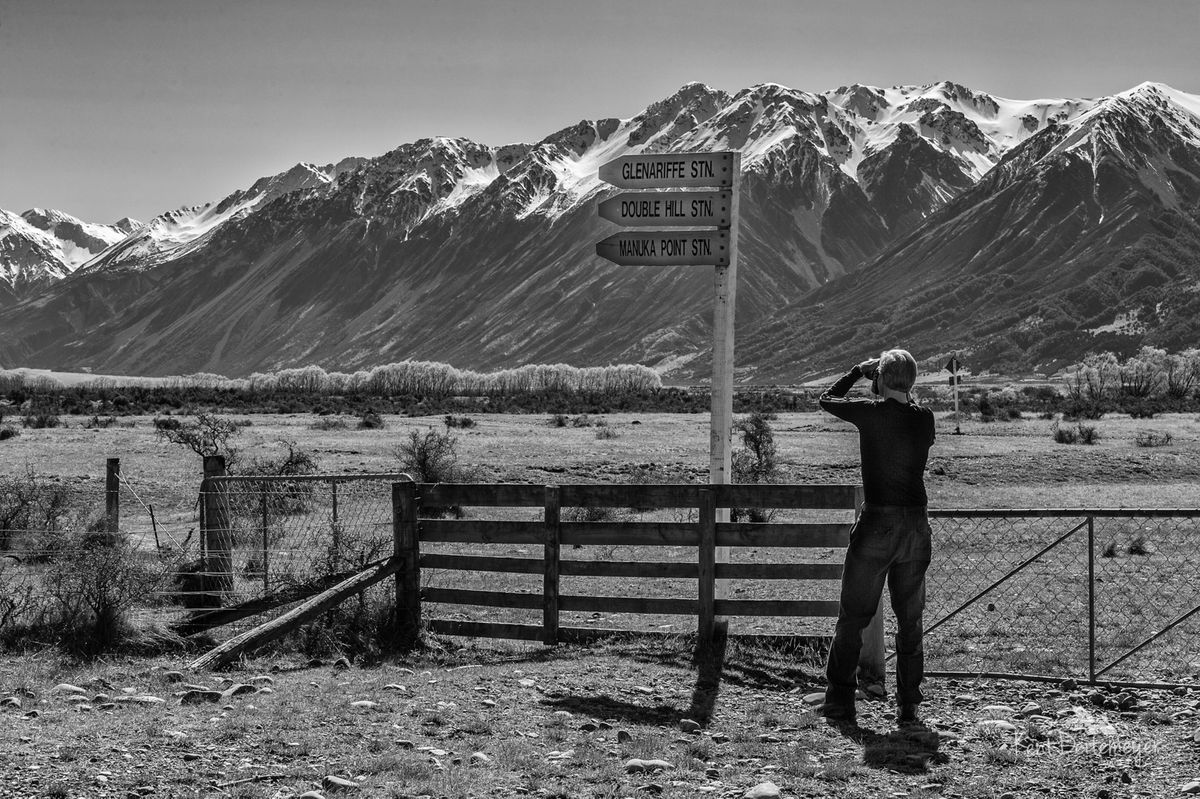 Back in September of 2012, John and I spent a wonderful fortnight traveling the backroads of the South Island and photographing the landscape. It was during this trip, we planted that wee idea of developing this photojournalism project on family farming in the Heartlands. We might say that this is where that idea was actually born! Cousin John Gevers at Glenariffe Station in 2012