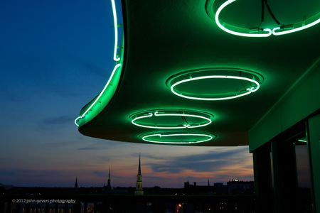 Murphy Building Neon at Sunset • Fort Wayne, Indiana