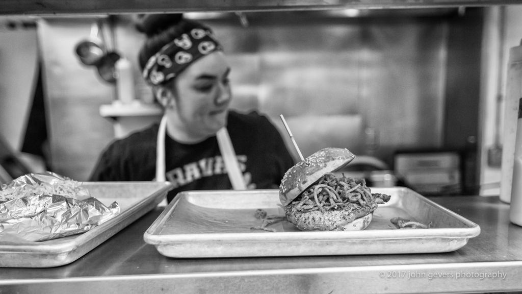 Nina's job is done, and the Steak Sammie is ready for chips and to be run to the table. Order up