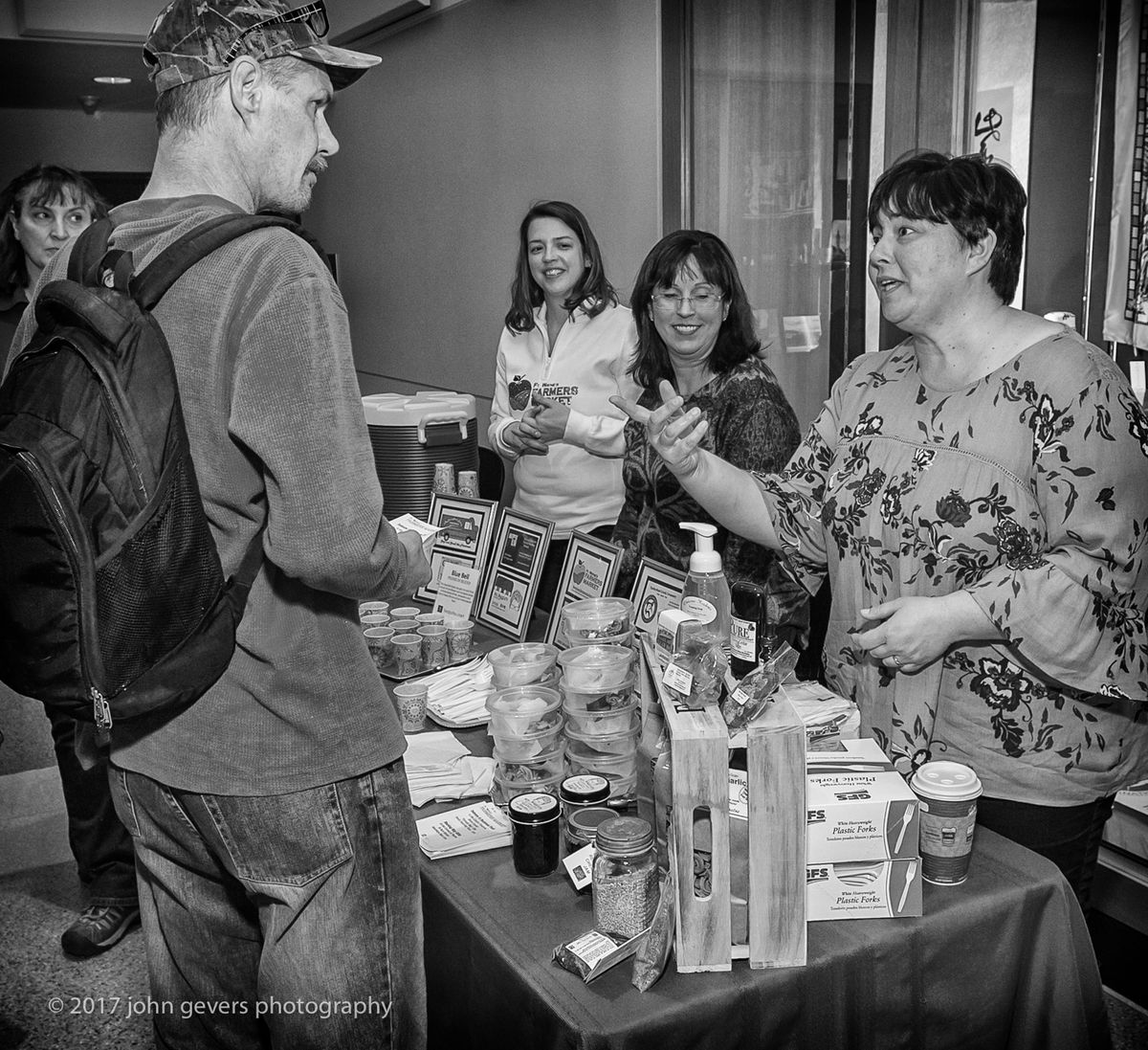 Vendors from the Fort Wayne Farmers market chat with event attendees. Forrest Pritchard-37-Edit.jpg