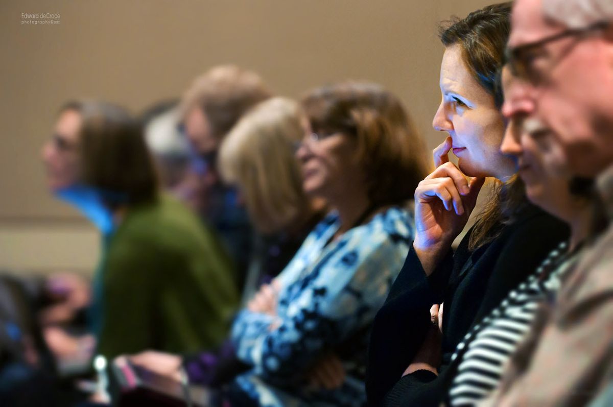 Corporate event photographers in Denver capture conference images during DLF (Digital Library Federation) speaking event. Conference Photography