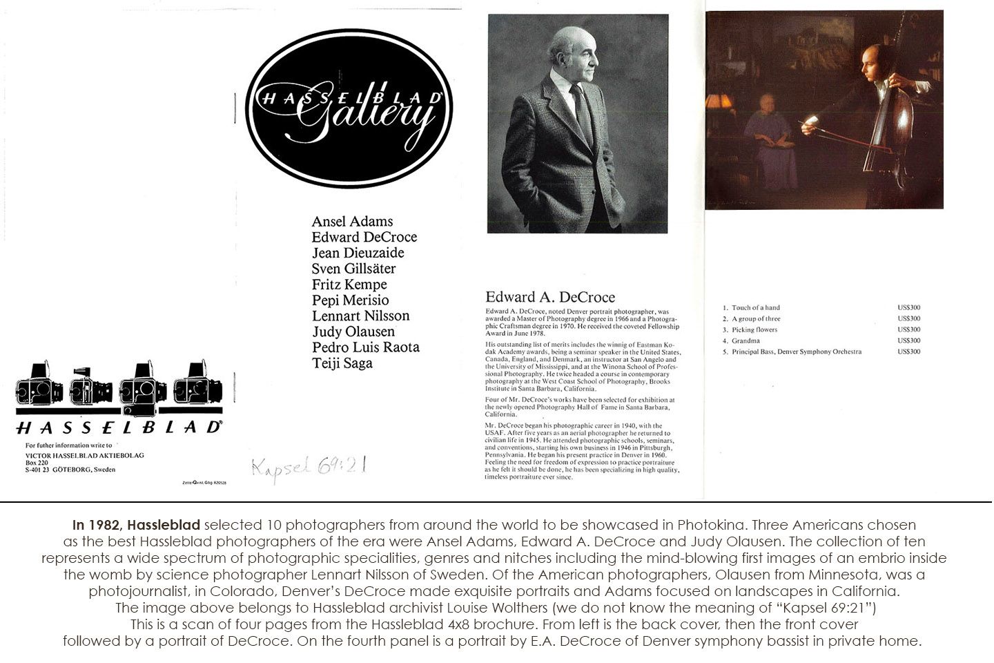 Hassleblad 1982 Photokina Brochure