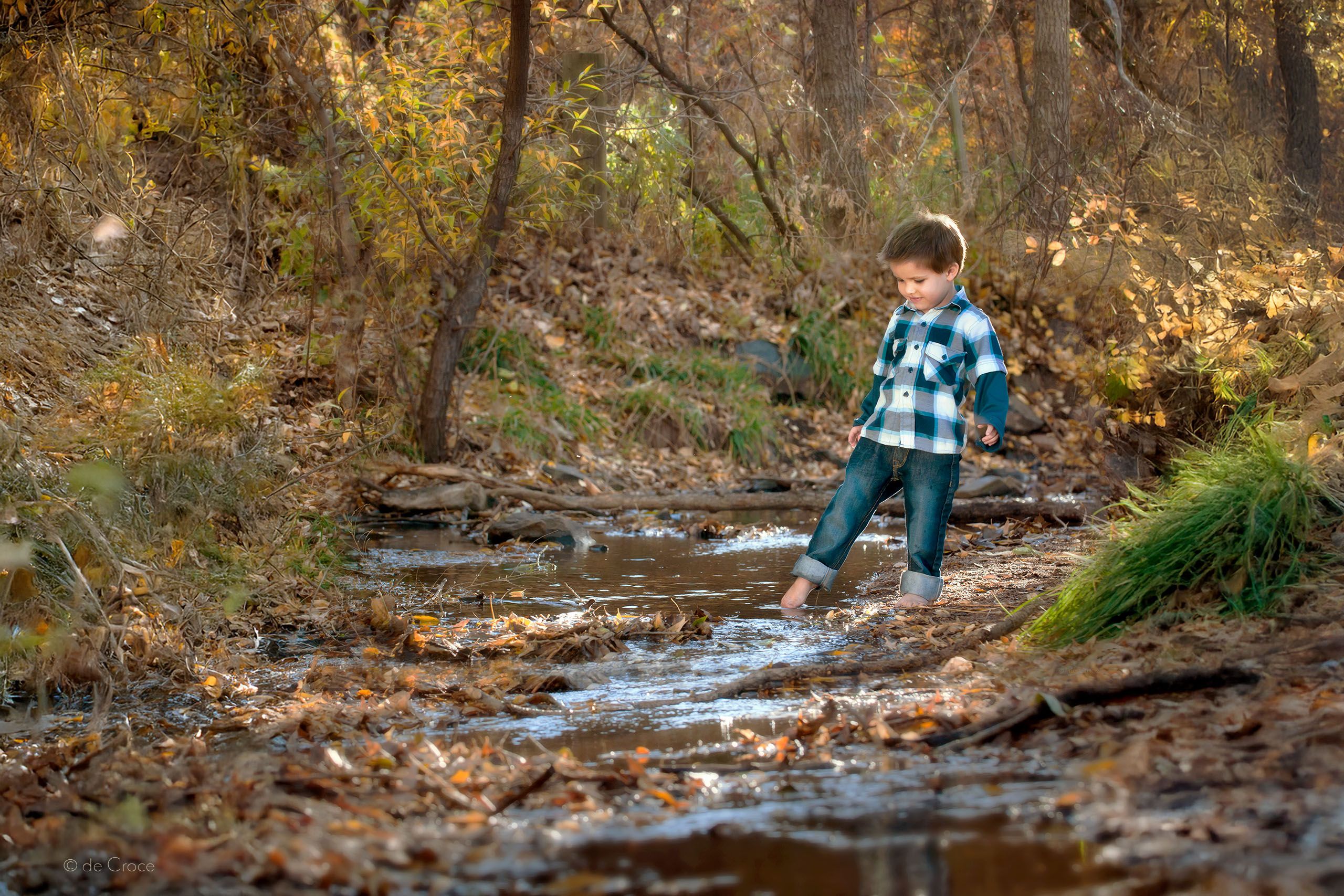 Boy Mountain Creek - Lifestyle Advertising Photography