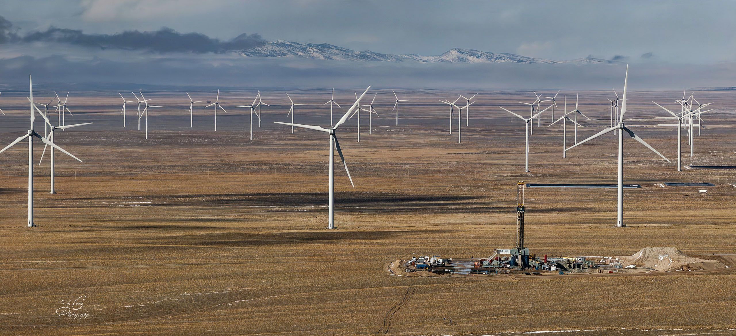 Geothermal Energy Wind Farm Aerial Photography