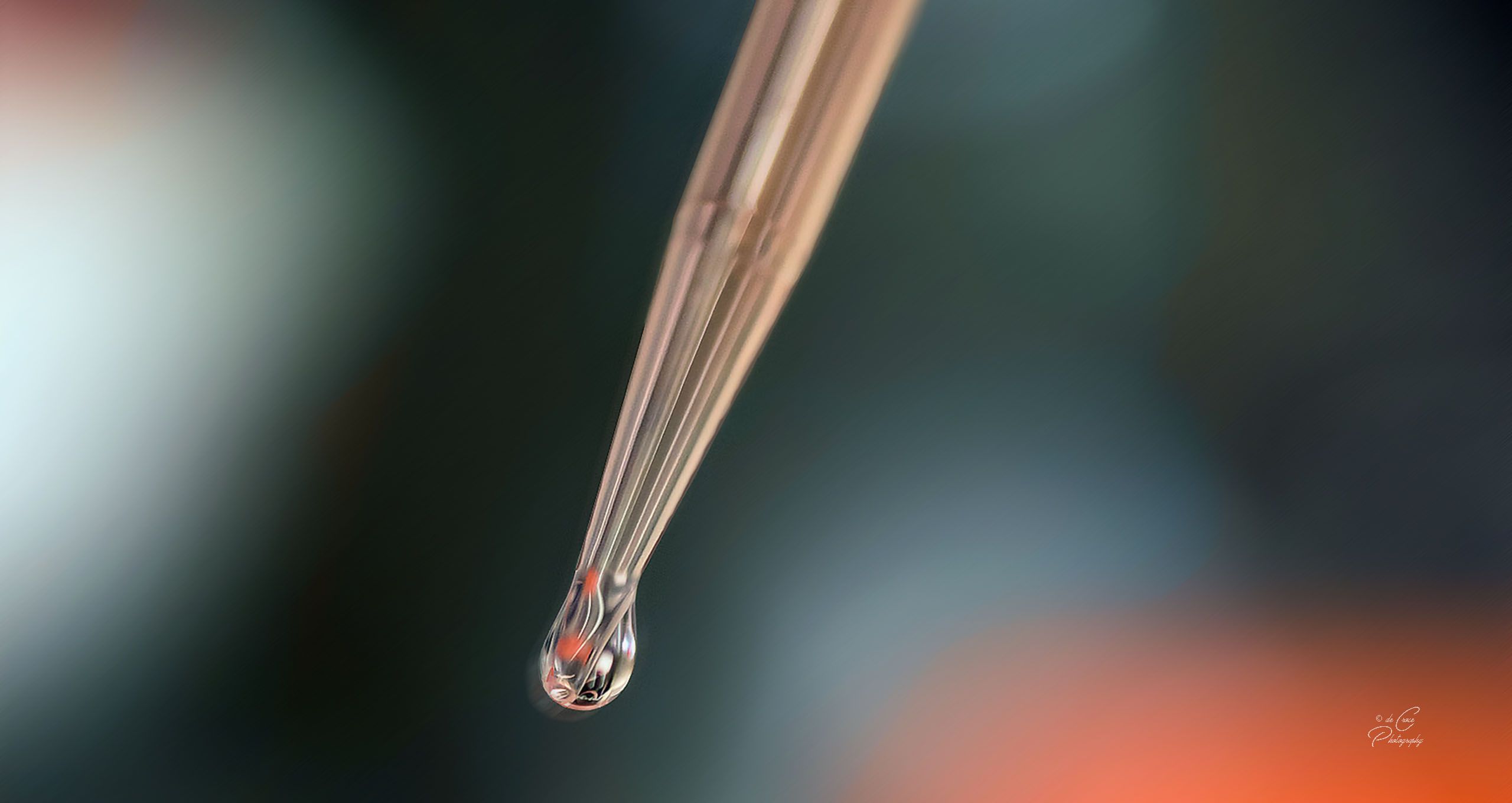 Test Tube Drop Medical Photography.