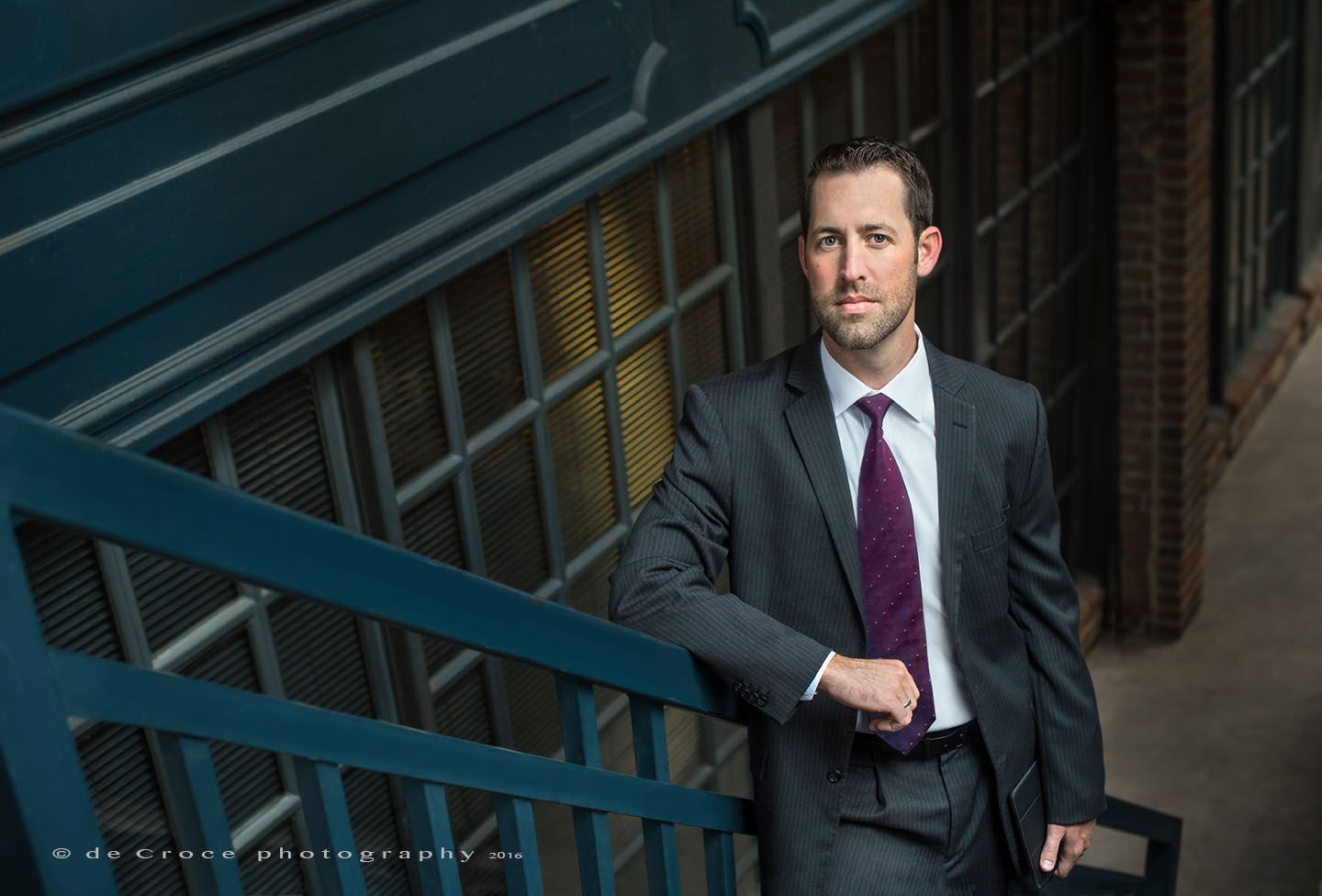Denver Business Photographers - "Attorney On Steps"