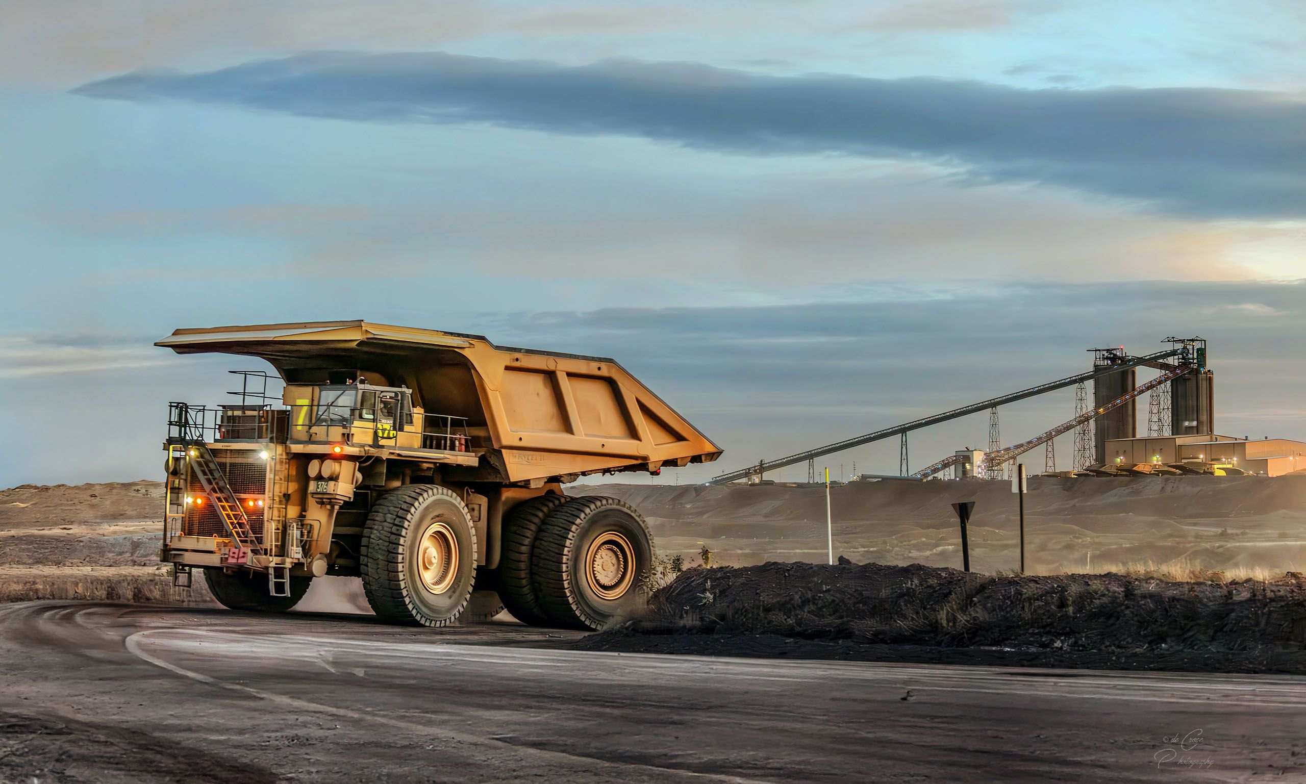 Haul Truck & Silo Coal Mine Industrial Photography