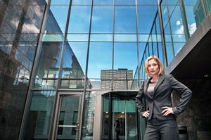 This Denver executive portrait photography for WPX Energy was created in outdoor office location in downtown Denver. corporate-people-denver-photography