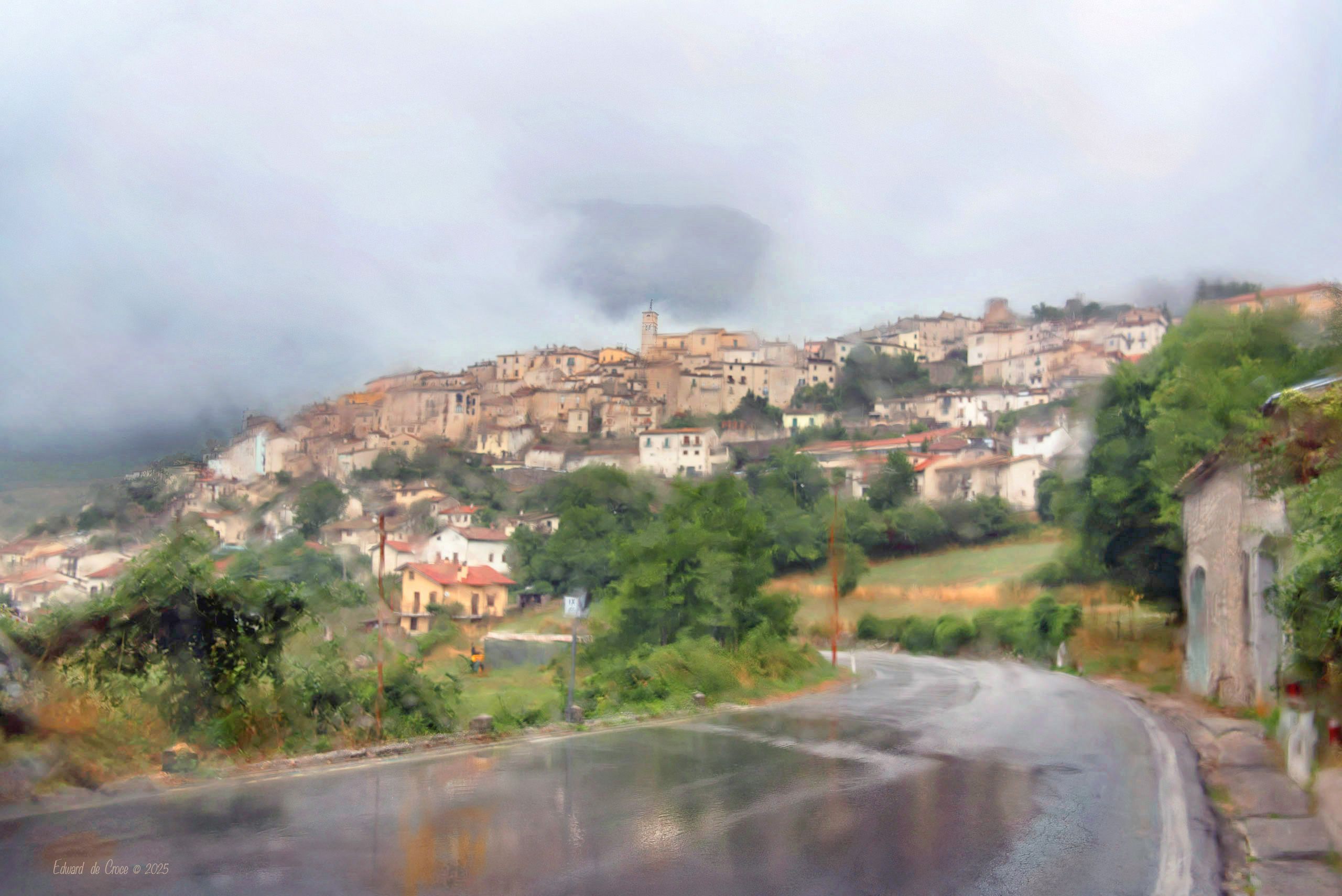 Watercolor Photograph Italy