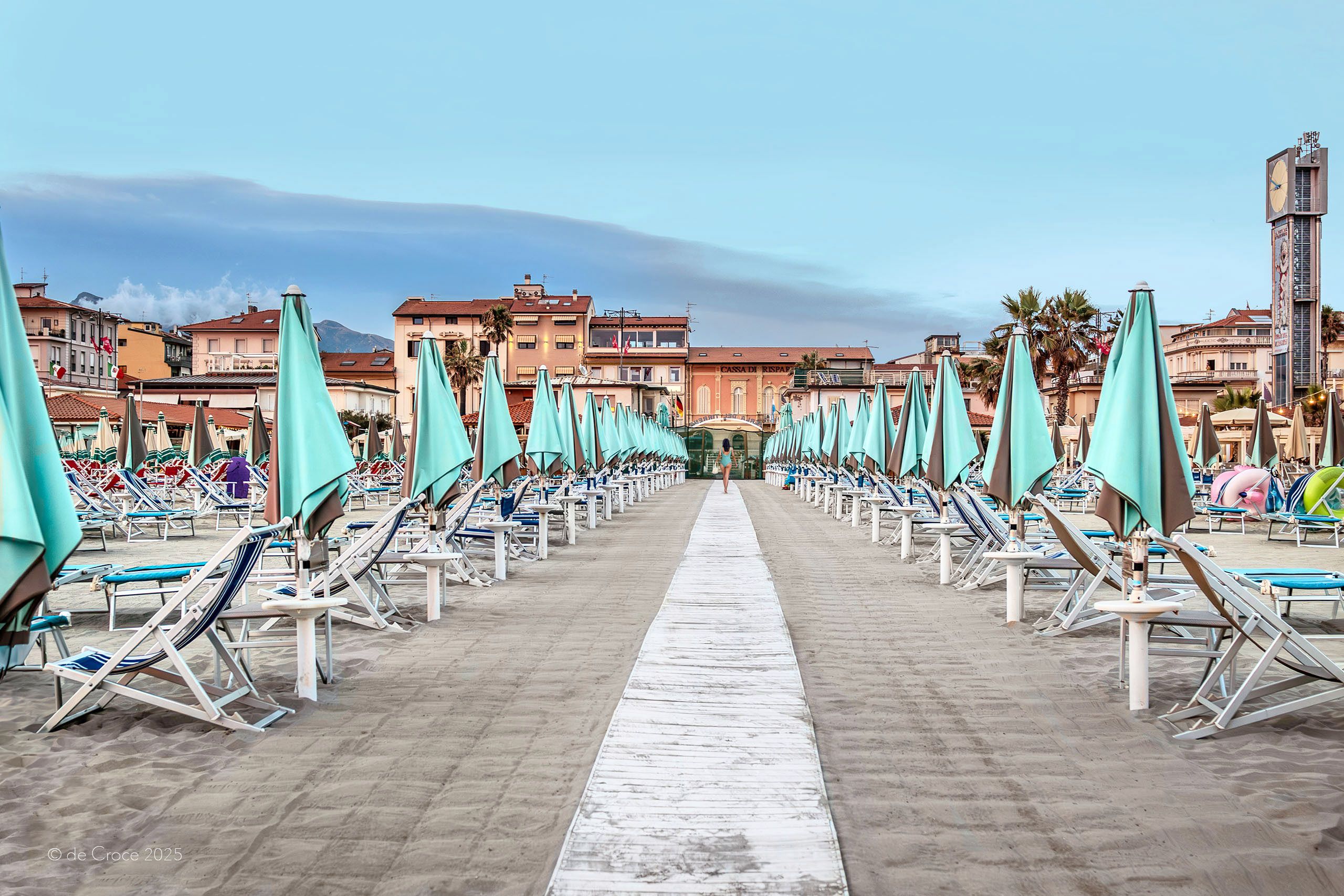 Viareggio Tuscany Italy  Beach - Turquoise & Brown