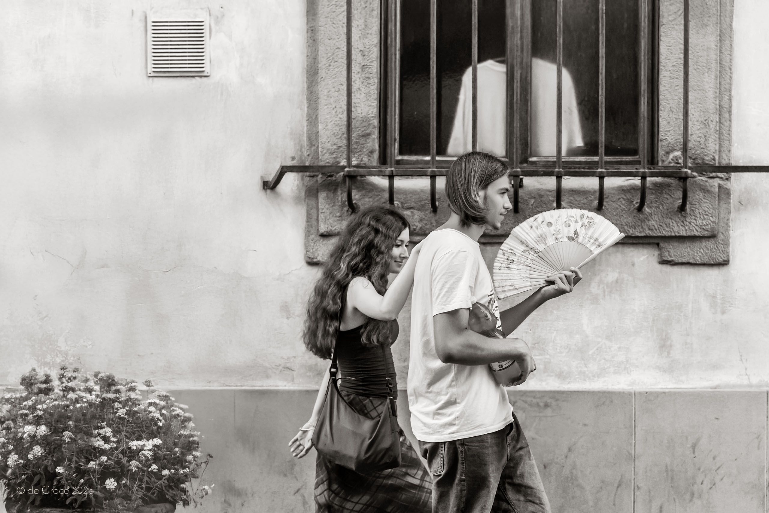 Travel Photography - Couple On Street Florence Italy