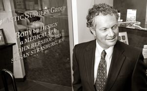 This business portrait in Denver is also an editorial style portrait. The portrait of Dr. Bershof is a candid storytelling photograph. Doctor John Bershof - Denver Executive Portrait