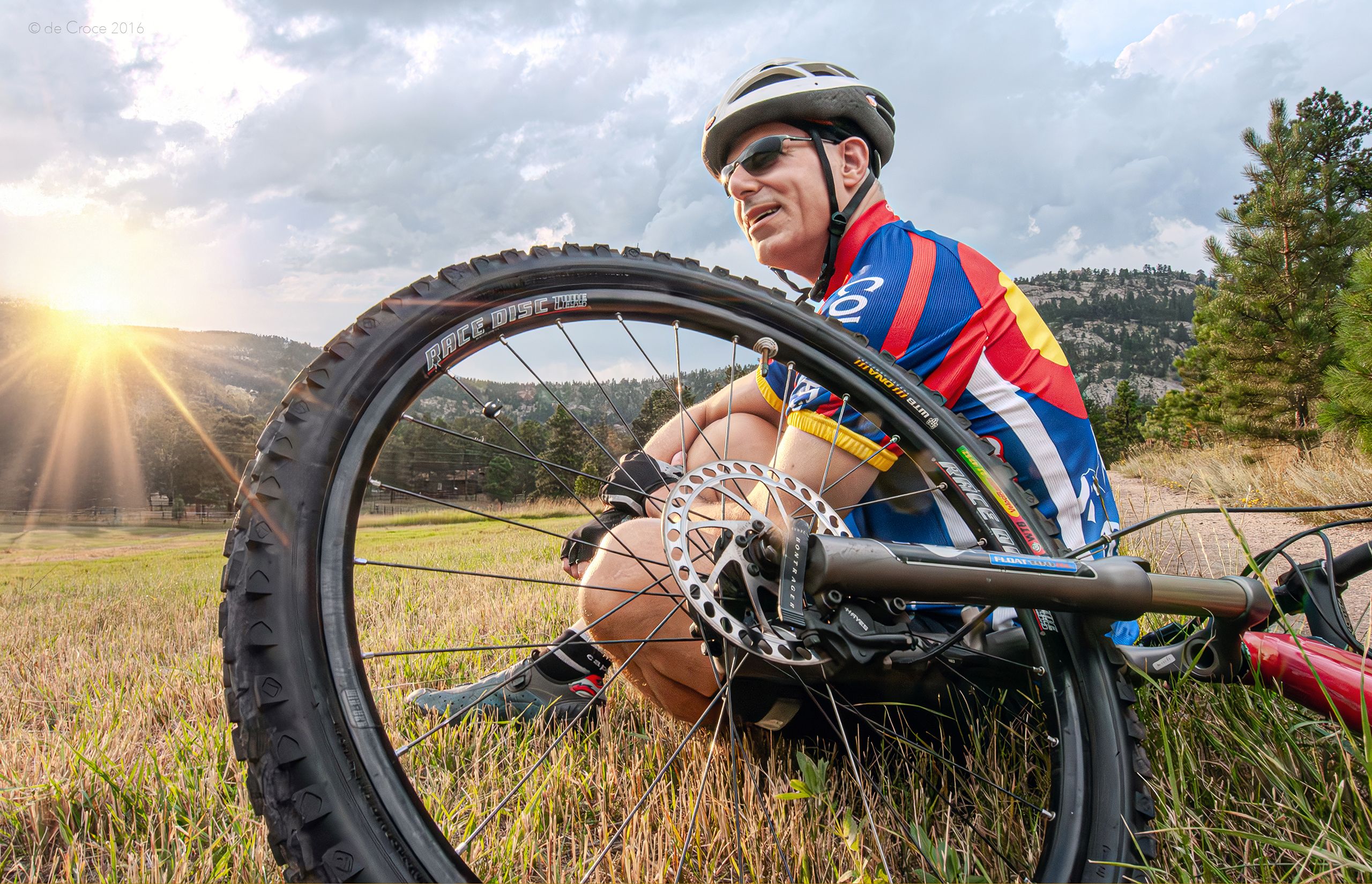 An avid mountain biker, AICPA chair Greg Anton rests after ride in Colorado. The editorial photoshoot which included business portrait shots in his downtown Denver office, was for the cover of The Journal Of Accountancy Magazine Greg Anton AICPA Chair - Journal Of Accountancy Magazine