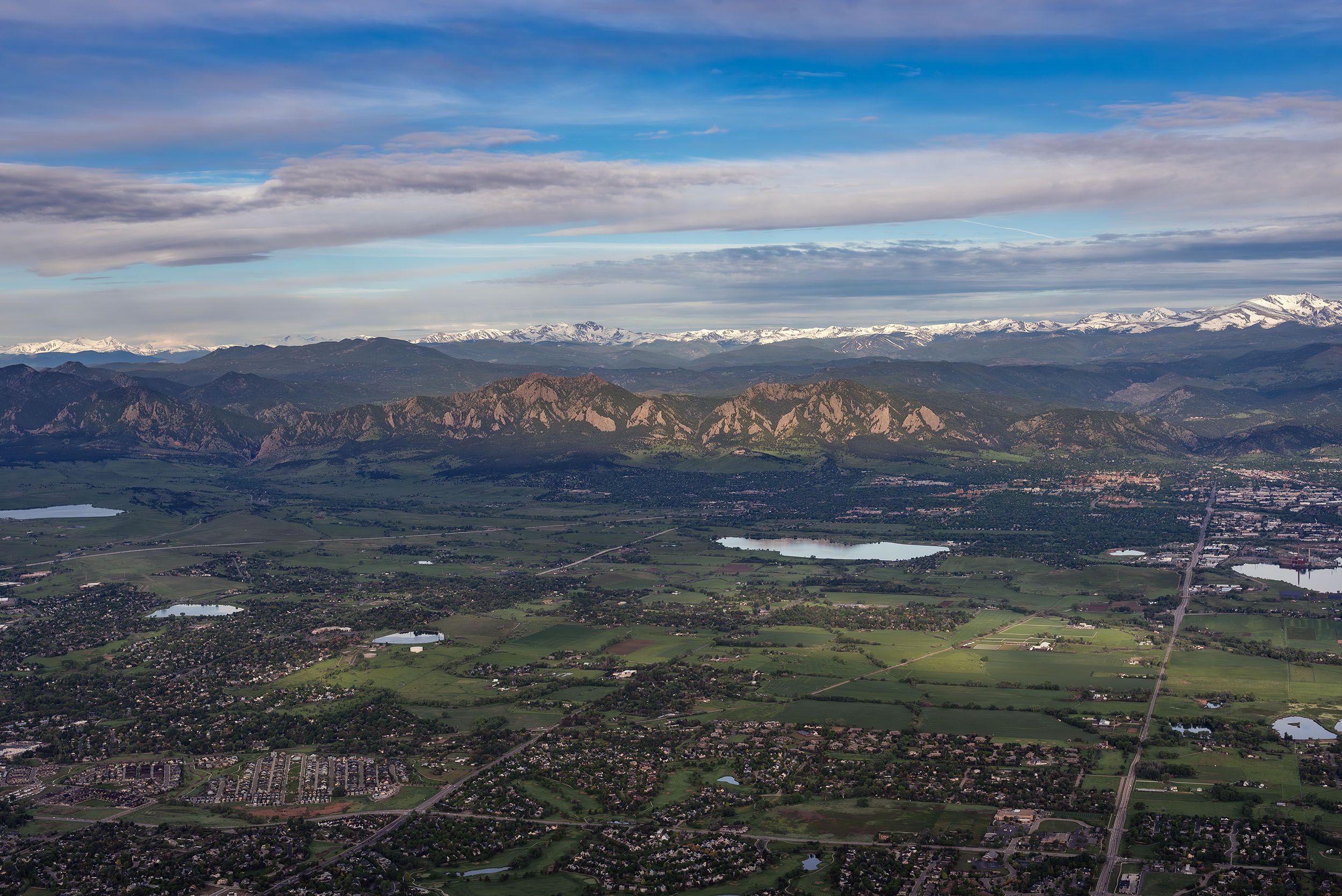 Boulder Colorado Aerial Flatirons